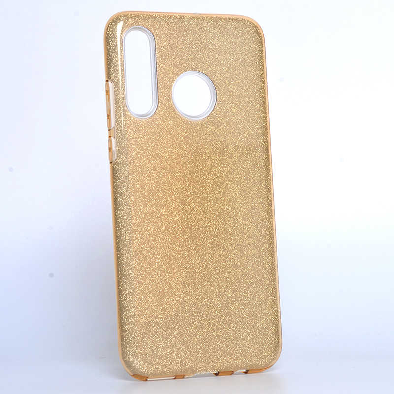 Huawei Uyumlu P30 Lite Kılıf Tuhatu Shining Silikon-Gold