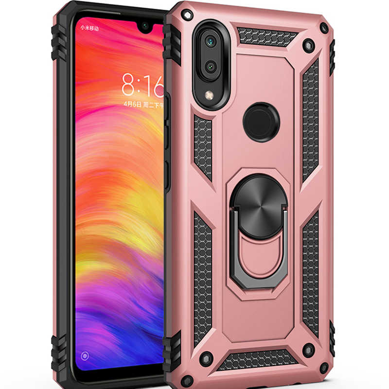 Huawei Uyumlu Y7 Prime 2019 Kılıf Tuhatu Tank Kapak-Rose gold