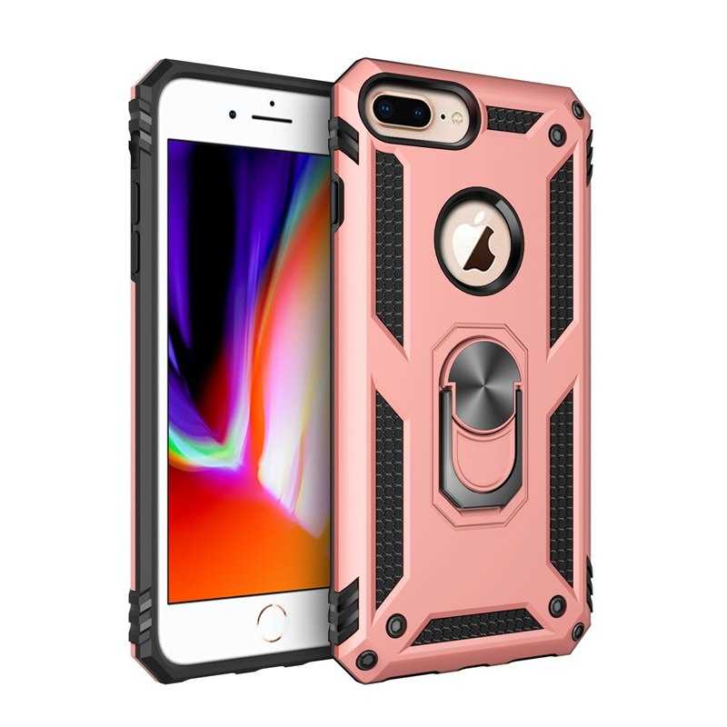 iPhone Uyumlu 8 Plus Kılıf Tuhatu Tank Kapak-Rose gold