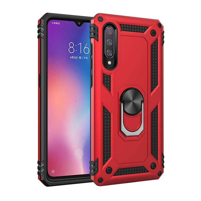 Xiaomi Uyumlu Mi 9 Kılıf Tuhatu Tank Kapak-Kırmızı