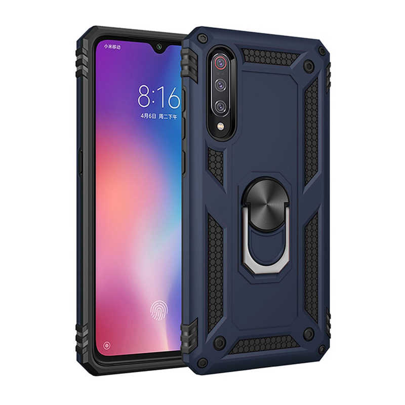 Xiaomi Uyumlu Mi 9 Kılıf Tuhatu Tank Kapak-Mavi