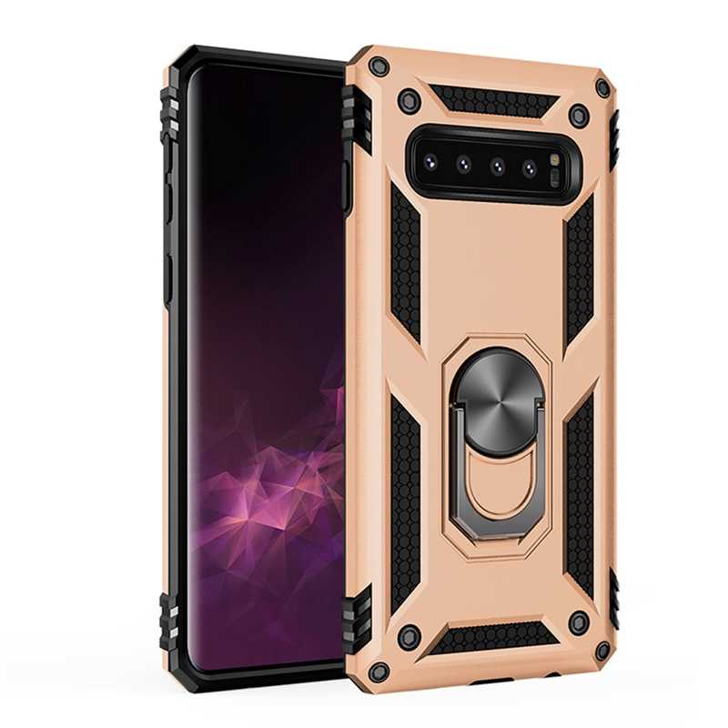 Galaxy Uyumlu S10 Plus Kılıf Tuhatu Tank Kapak-Gold