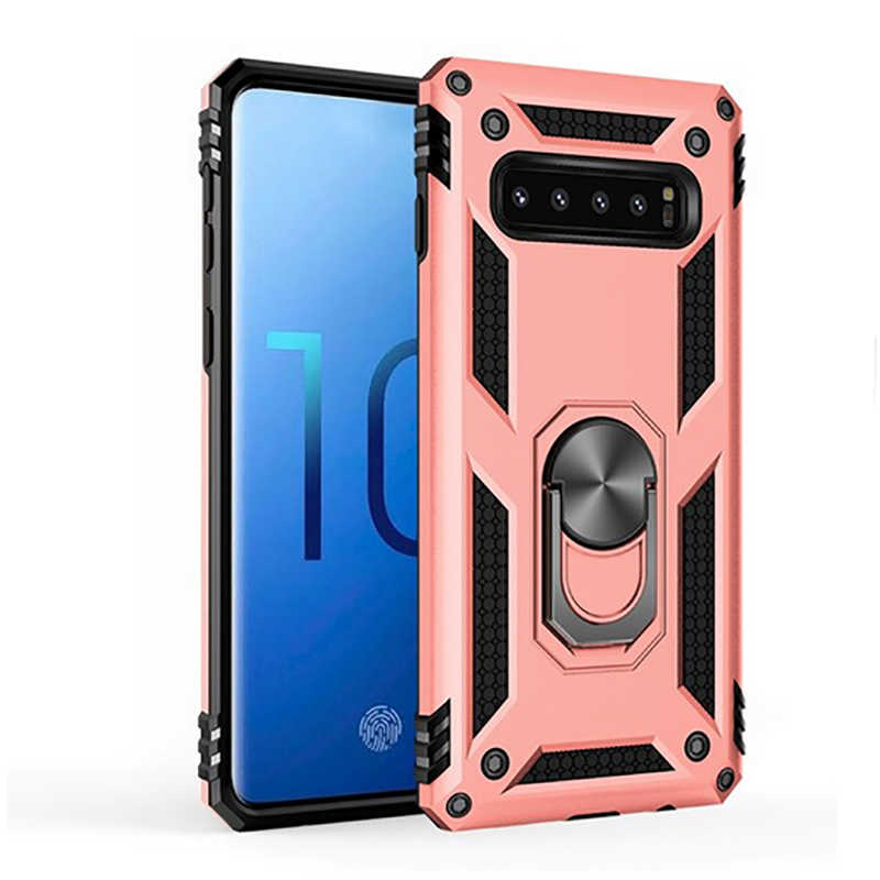 Galaxy Uyumlu S10 Kılıf Tuhatu Tank Kapak-Rose gold