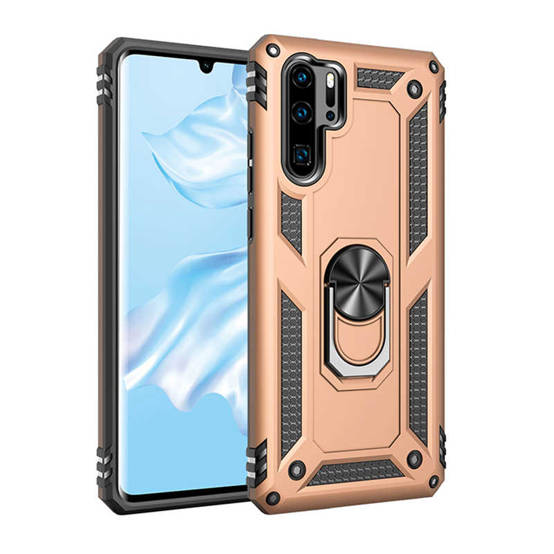 Huawei Uyumlu P30 Pro Kılıf Tuhatu Tank Kapak-Gold