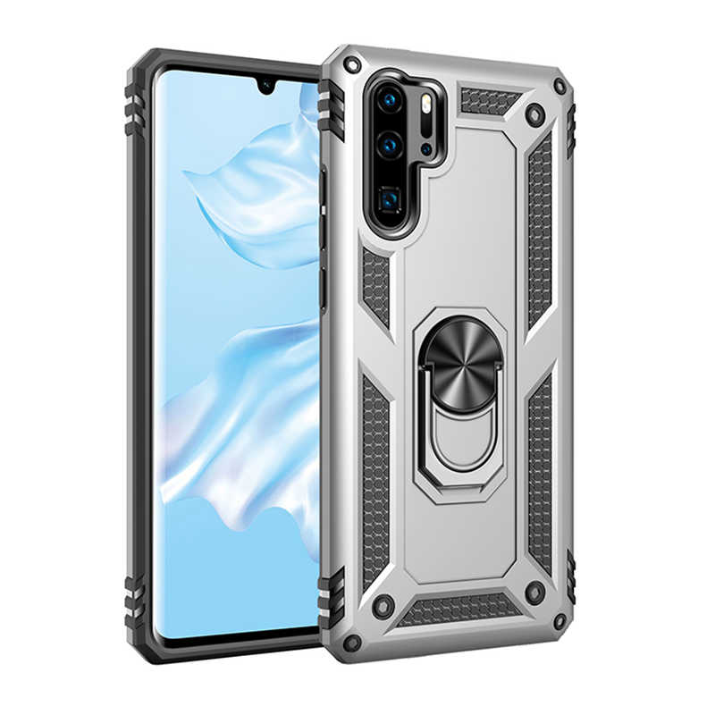 Huawei Uyumlu P30 Pro Kılıf Tuhatu Tank Kapak-Gri