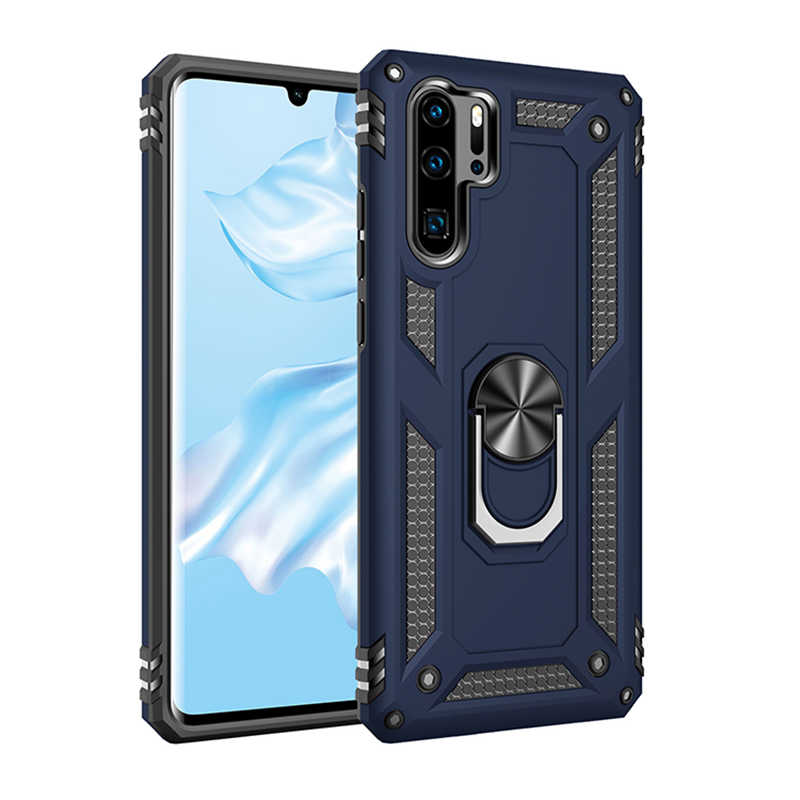 Huawei Uyumlu P30 Pro Kılıf Tuhatu Tank Kapak-Mavi