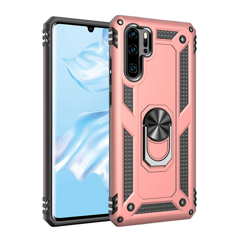 Huawei Uyumlu P30 Pro Kılıf Tuhatu Tank Kapak-Rose gold