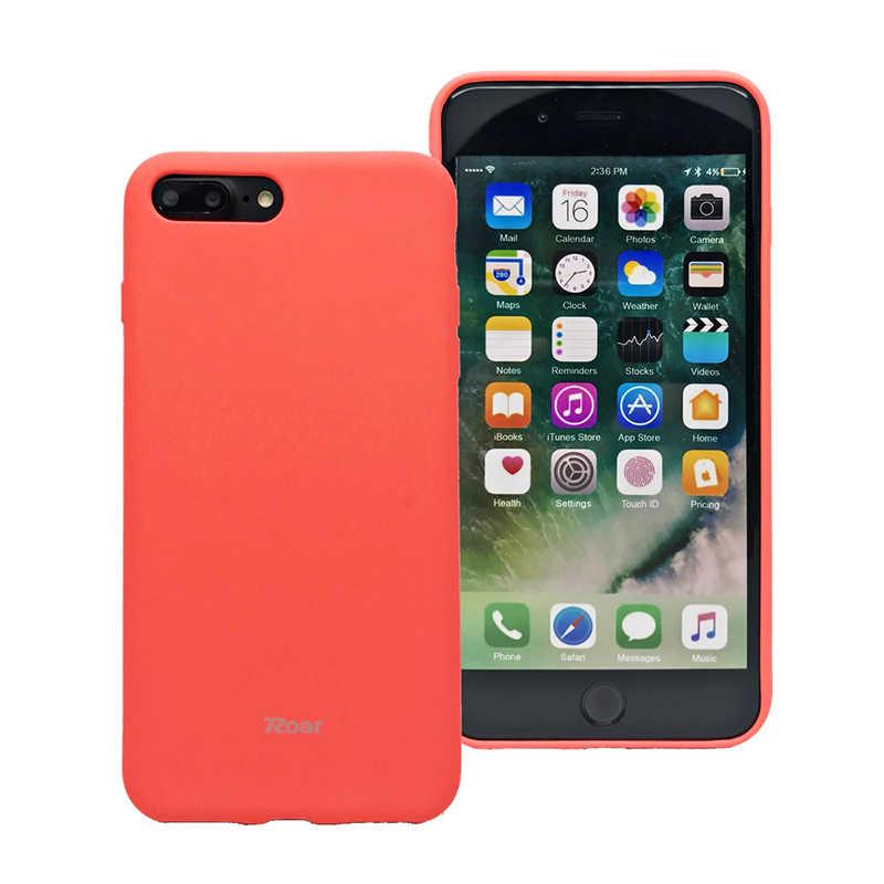 iPhone Uyumlu 7 Plus Kılıf Roar Jelly Kapak-Pembe açık