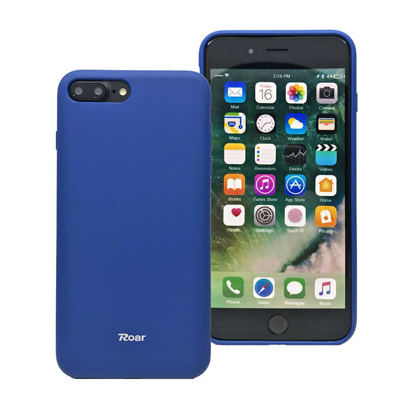 iPhone Uyumlu 8 Plus Kılıf Roar Jelly Kapak-Lacivert