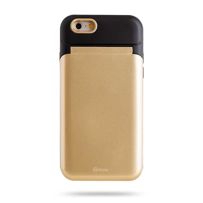 iPhone Uyumlu 6 Kılıf Roar Mirror Bumper Kapak-Gold