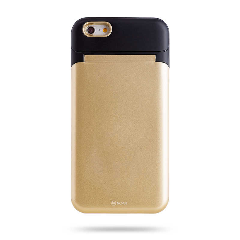 iPhone Uyumlu 6 Plus Kılıf Roar Mirror Bumper Kapak-Gold