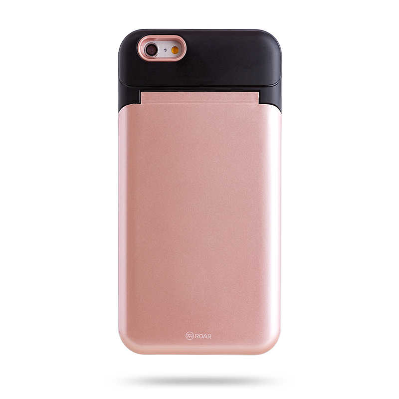 iPhone Uyumlu 6 Plus Kılıf Roar Mirror Bumper Kapak-Rose gold