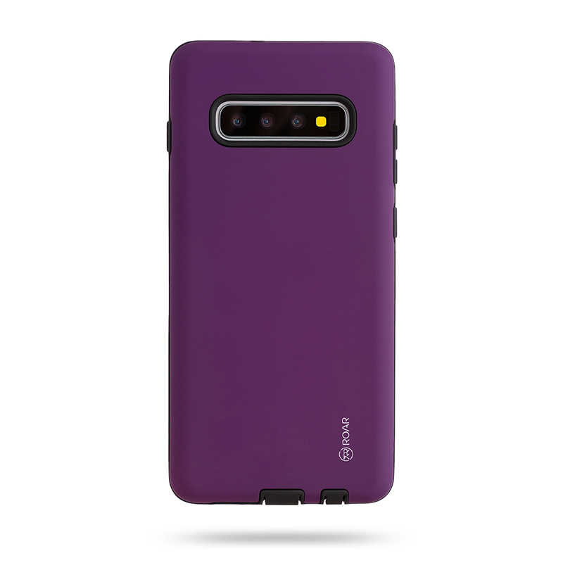 Galaxy Uyumlu S10 Plus Kılıf Roar Rico Hybrid Kapak-Mor