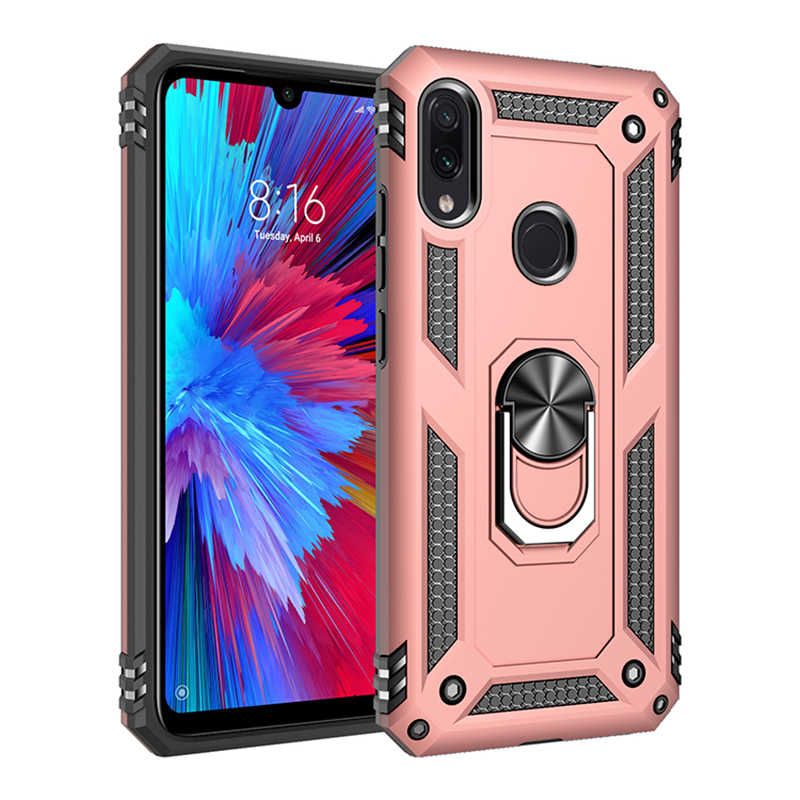 Xiaomi Uyumlu Redmi Note 7 Kılıf Tuhatu Tank Kapak-Rose gold