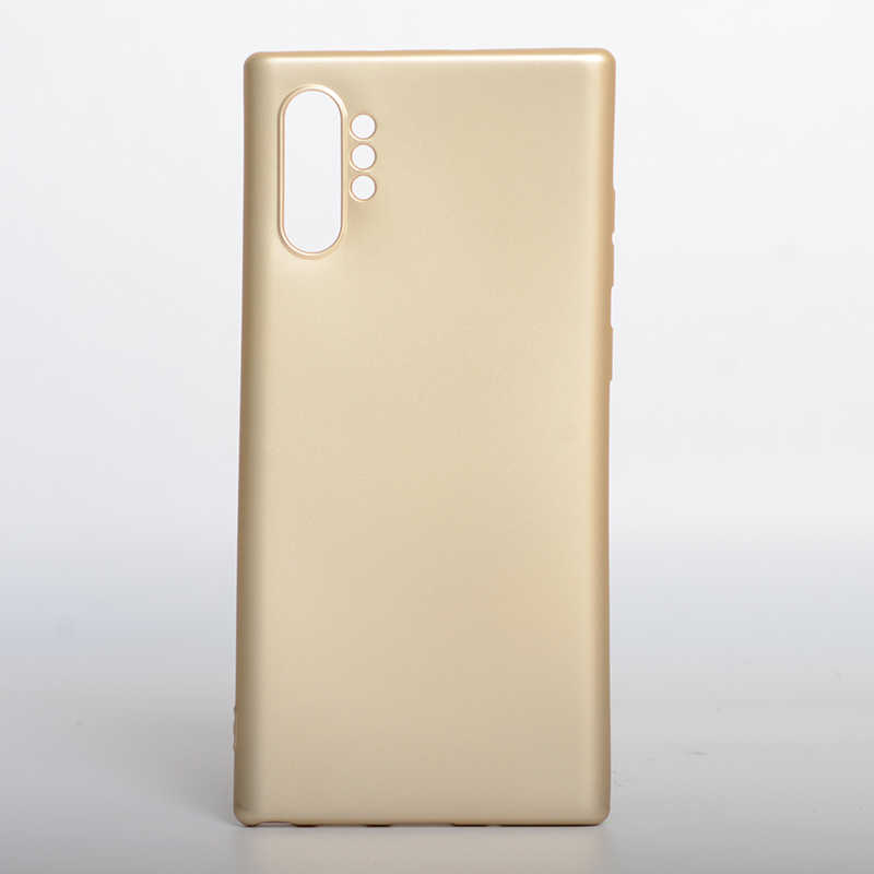 Galaxy Uyumlu Note 10 Plus Kılıf Tuhatu Marino Silikon Kapak-Gold