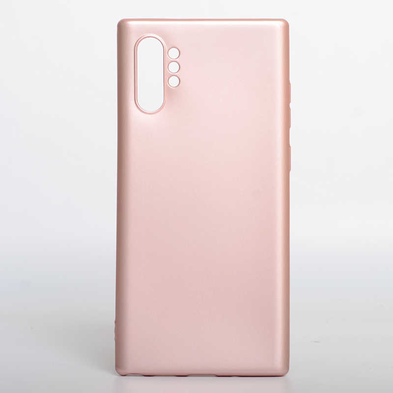 Galaxy Uyumlu Note 10 Plus Kılıf Tuhatu Marino Silikon Kapak-Rose gold