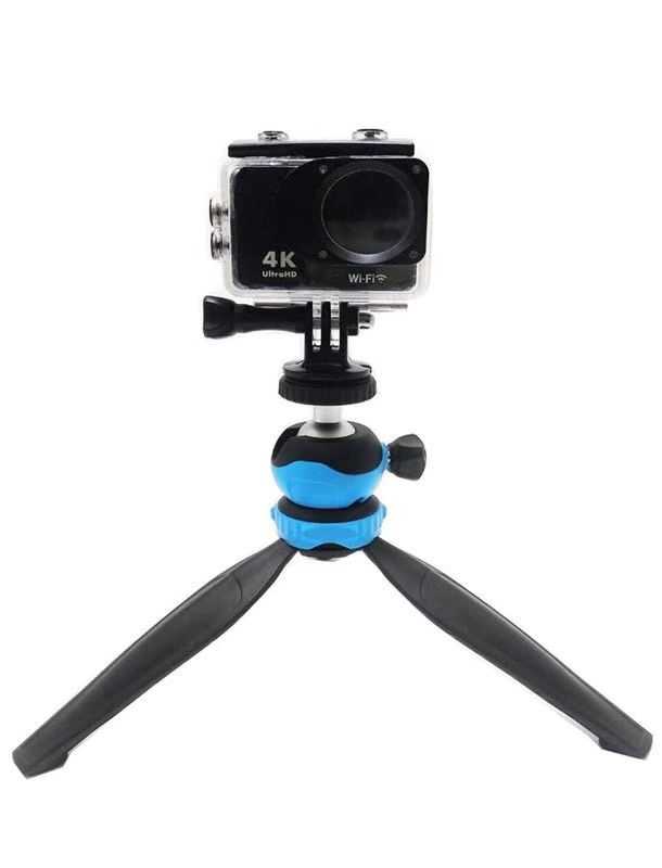 Jmary MT-20 Tripod 360 Derece Oynar Başlıklı Çok Yönlü Kısa Telefon Sabitleyici 16 cm-Mavi