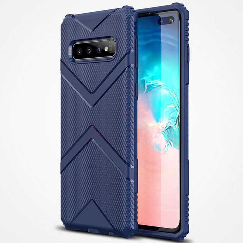 Galaxy Uyumlu S10 Plus Kılıf Tuhatu Hank Silikon-Lacivert