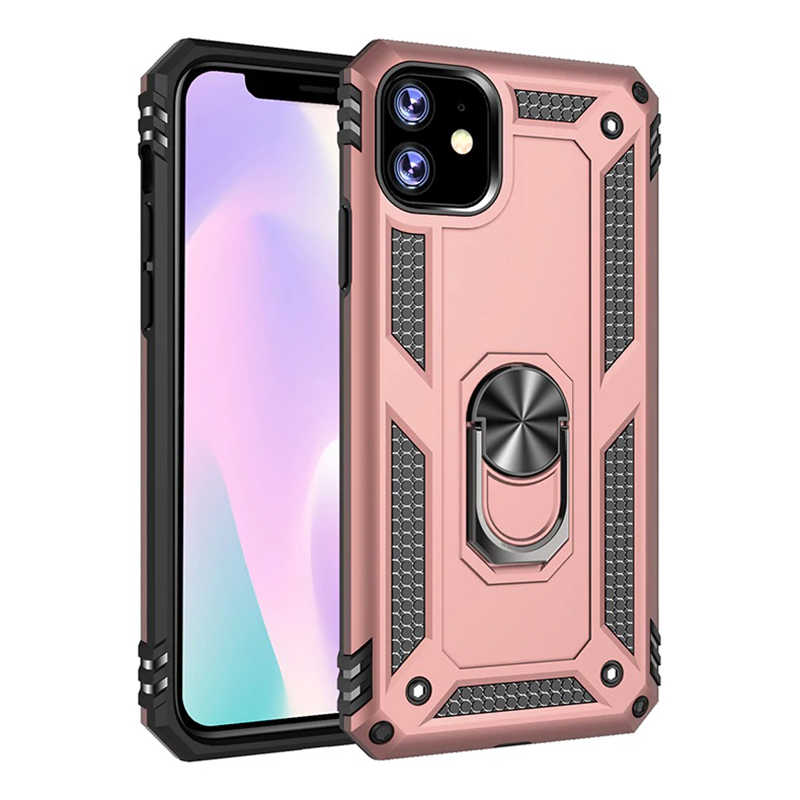 iPhone Uyumlu 11 Kılıf Tuhatu Tank Kapak-Rose gold