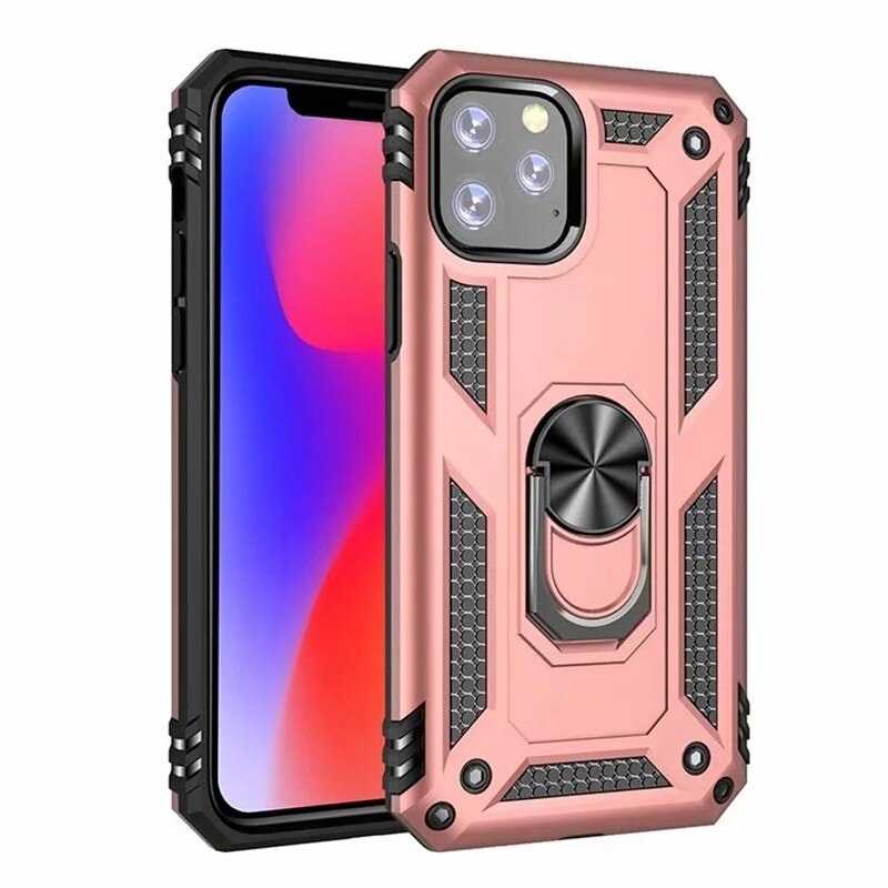 iPhone Uyumlu 11 Pro Kılıf Tuhatu Tank Kapak-Rose gold