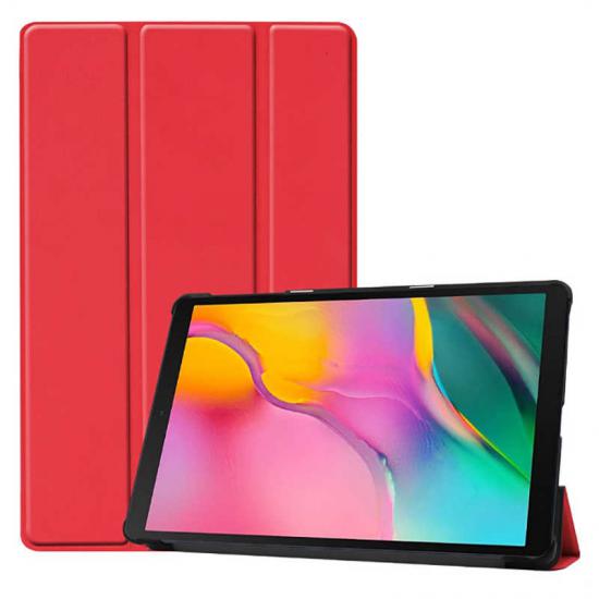 Galaxy Tab A 8.0 (2019) T290 Zore Smart Cover Standlı 1-1 Kılıf-Kırmızı