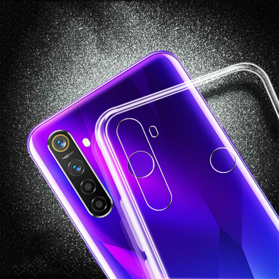 Realme 5 Pro Kılıf Tuhatu Süper Silikon Kapak