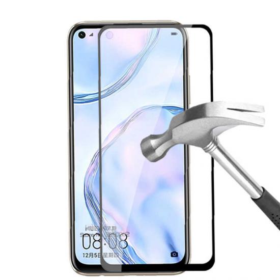 Huawei Uyumlu P40 Lite Tuhatu Kenarları Kırılmaya Dayanıklı Cam Ekran Koruyucu