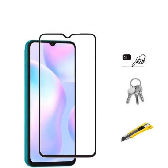 Xiaomi Uyumlu Redmi 9A Tuhatu Kenarları Kırılmaya Dayanıklı Cam Ekran Koruyucu