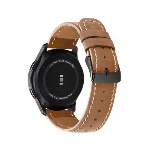 Xiaomi Uyumlu Amazfit Pace 22mm KRD-29 Deri Kordon