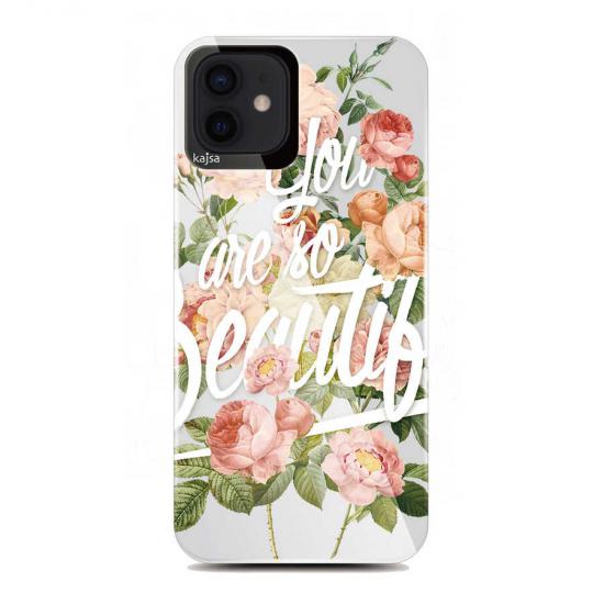 iPhone Uyumlu 12 Kılıf Kajsa Floral Kapak