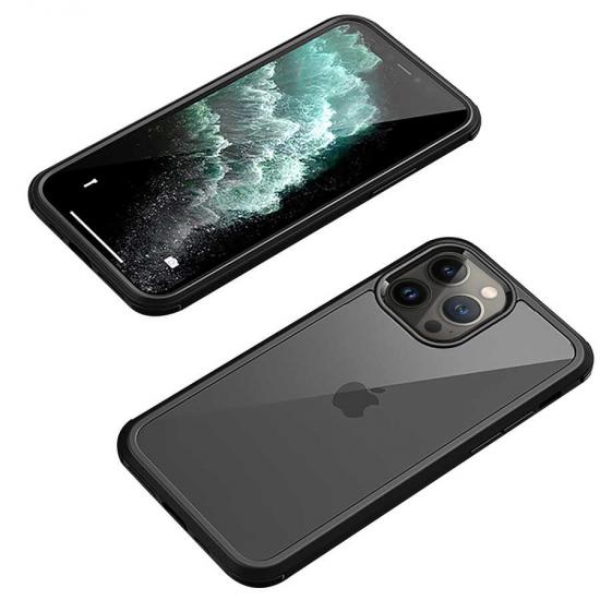 iPhone Uyumlu 12 Pro Kılıf Tuhatu Dor Silikon Temperli Cam Kapak