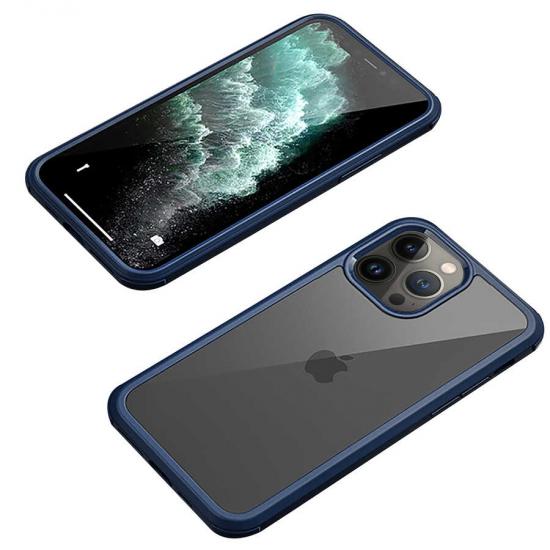 iPhone Uyumlu 12 Pro Max Kılıf Tuhatu Dor Silikon Temperli Cam Kapak