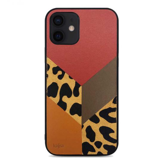 iPhone Uyumlu 12 Kılıf Kajsa Glamorous Serisi Leopard Combo Kapak