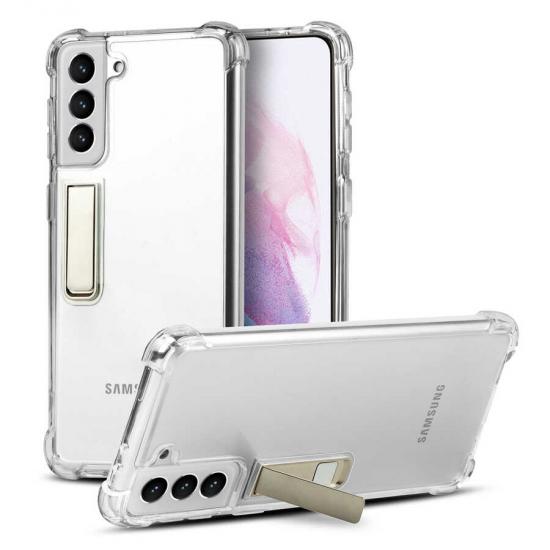 Galaxy Uyumlu S21 Plus Kılıf Tuhatu Standlı Süper Silikon Kapak