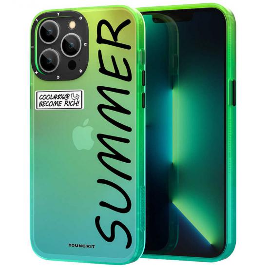 iPhone Uyumlu 13 Pro Max Kılıf YoungKit Summer Serisi Kapak