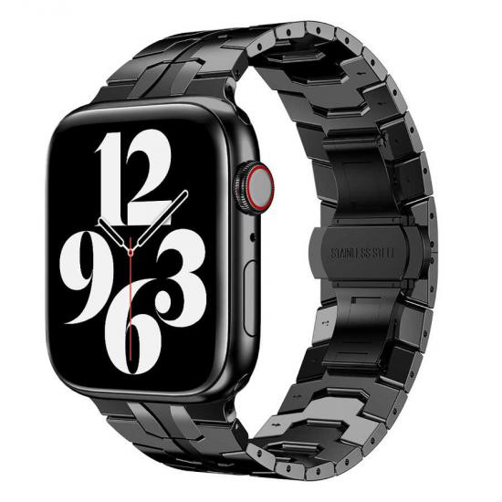 ​​​Apple Watch Ultra 49mm Kordon KRD-63 Metal Strap Kayış-Siyah