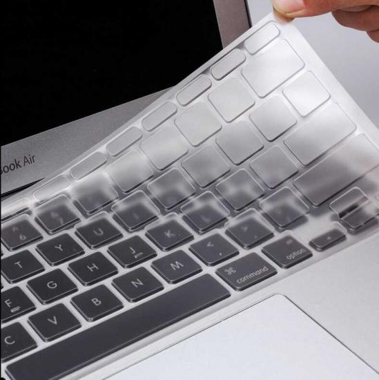 Macbook Uyumlu 13’ Pro Touch Bar A1706 Tuhatu Klavye Koruyucu Şeffaf Silikon Ped