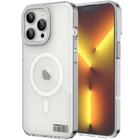 iPhone Uyumlu 12 Pro Max Kılıf Magsafe Şarj Özellikli Youngkit Coloured Glaze Serisi Kapak