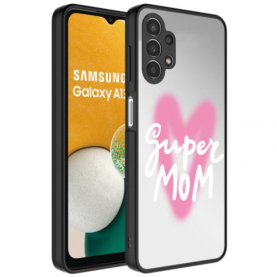 Galaxy Uyumlu A13 4G Kılıf Aynalı Desenli Kamera Korumalı Parlak Tuhatu Mirror Kapak