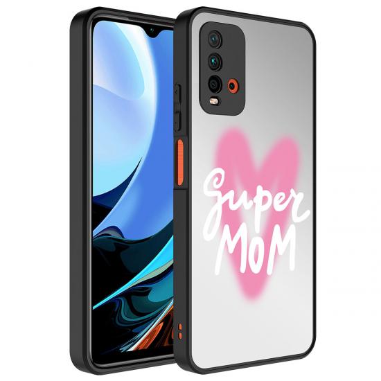 Xiaomi Uyumlu Redmi 9T Kılıf Aynalı Desenli Kamera Korumalı Parlak Tuhatu Mirror Kapak