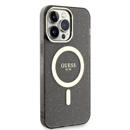 iPhone Uyumlu 13 Pro Kılıf GUESS Magsafe Şarj Özellikli Glitter Kapak