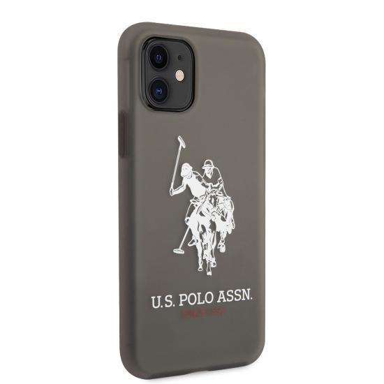 iPhone Uyumlu 11 Kılıf U.S. POLO ASSN. Transparan Silikon Büyük Logo Dizayn Kapak