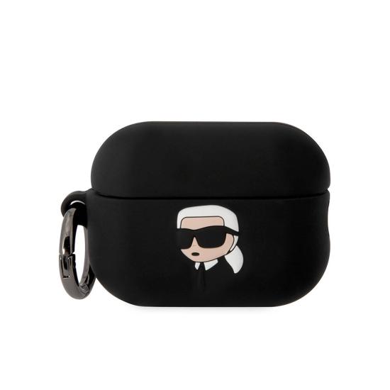 Airpods Uyumlu Pro 2 Kılıf Karl Lagerfeld Orjinal Lisanslı Karl 3D Silikon Kapak