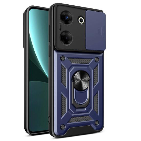 Tecno Camon 20 Pro 4G Kılıf Magnetik Standlı Kamera Korumalı Tuhatu Sürgülü Tank Kapak