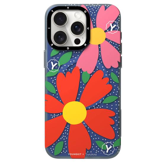 iPhone Uyumlu 15 Pro Kılıf Magsafe Şarj Özellikli Sunshine Tasarımlı Youngkit Colorful Serisi Kapak