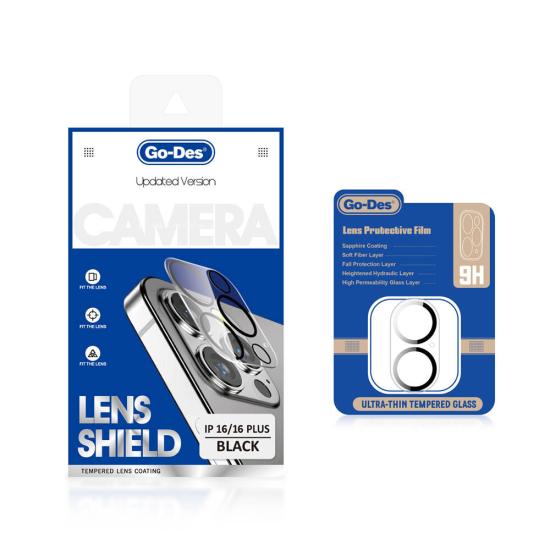 iPhone Uyumlu 16 Go Des Lens Shield CL-14 Kamera Lens Koruyucu