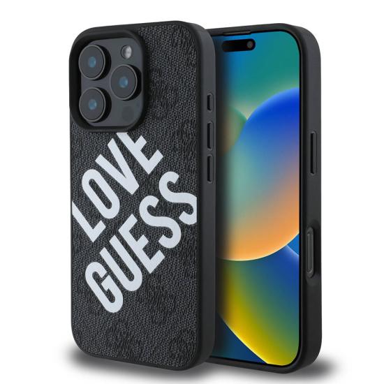 iPhone Uyumlu 16 Pro Max Kılıf Guess Orjinal Lisanslı Big Love Guess Kapak