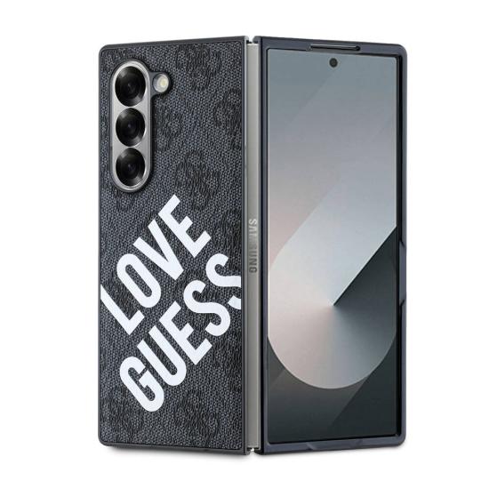 Galaxy Uyumlu Z Fold 6 Kılıf Guess Orjinal Lisanslı Magsafe Şarj Özellikli Love Guess Printing Kapak