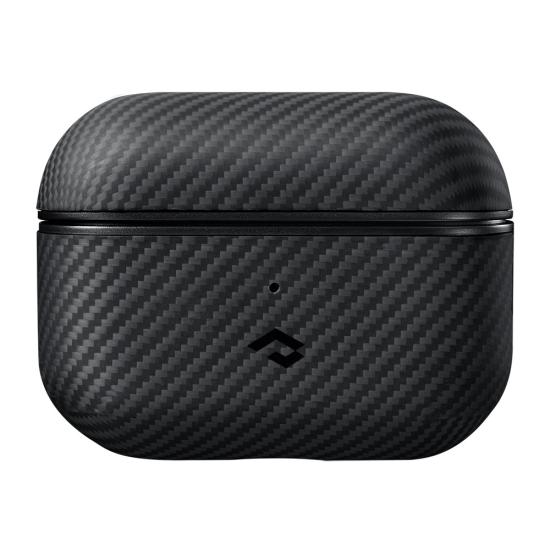 Airpods Uyumlu Pro Kılıf Magsafe Şarj Özellikli 600D Aramid Fiber Pitaka Classic Serisi Black-Grey Twill Kılıf