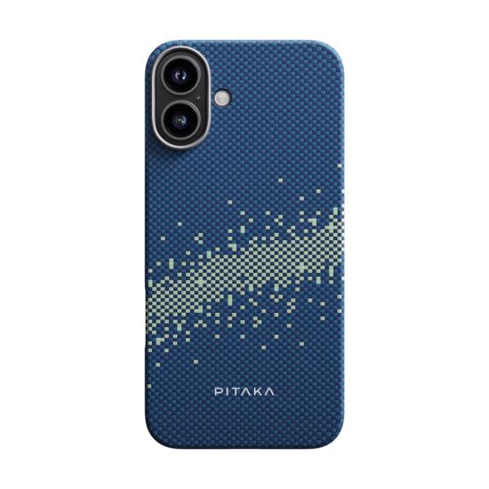 iPhone Uyumlu 16 Kılıf Magsafe Şarj Özellikli Aramid Fiber Pitaka Tactile Woven Starpeak Serisi Milky Way Galaxy Uyumlu Kapak